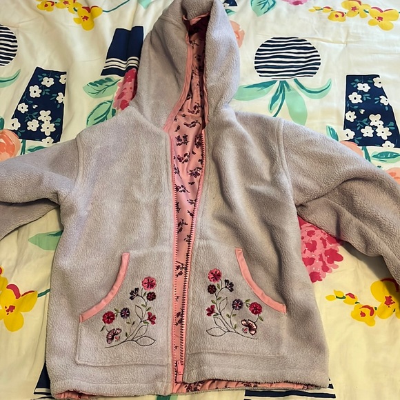Pink (floral), Purple reversible jacket - Picture 1 of 5